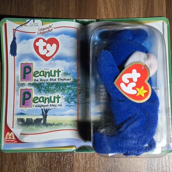 Ty Other - RARE Error Print McDonalds TY - Peanut The Royal Blue Elephant